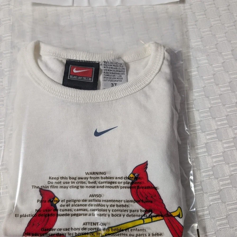 Nike St. Louis Cardinals white kids polyester & cotton shirt